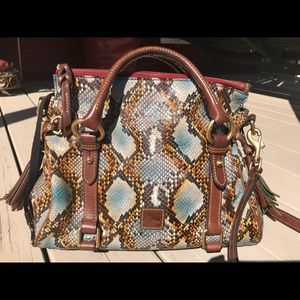 Dooney & Bourke Python Embossed Leather Satchel
